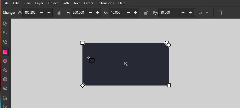 Locking ratio in Rectangle tool in Inkscape