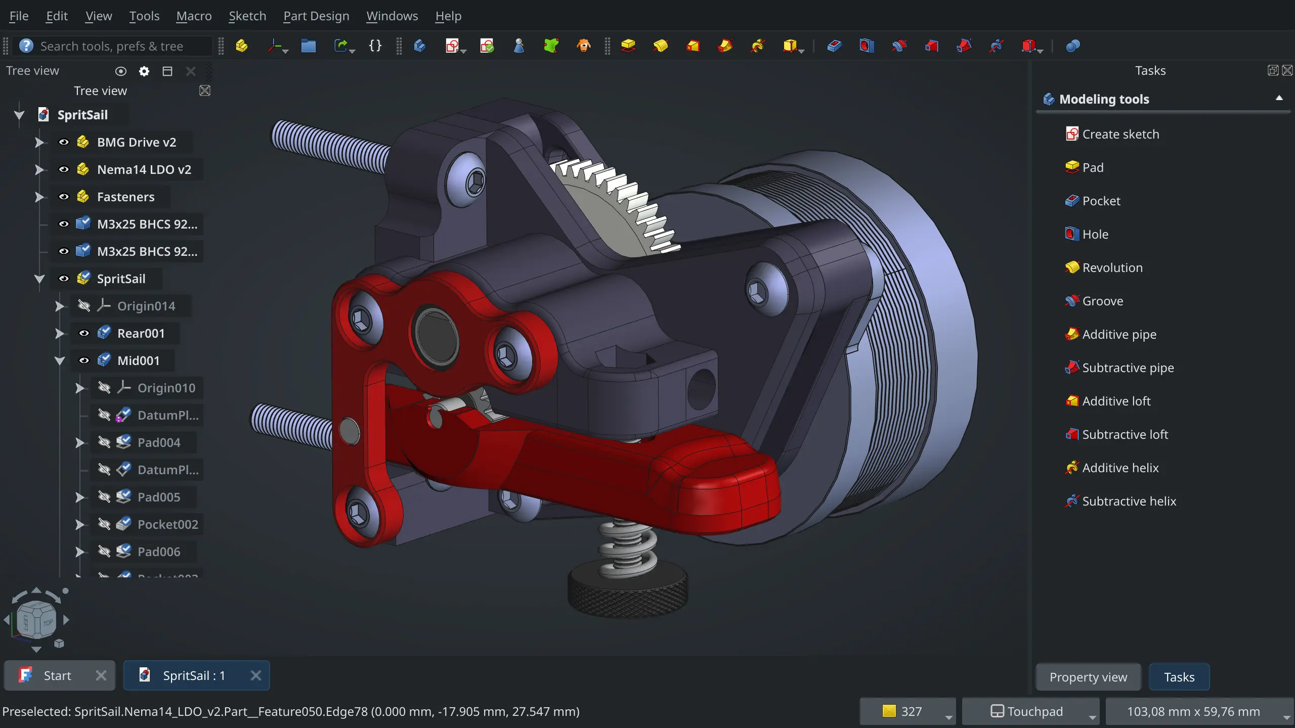 FreeCAD, 3-point lighting look