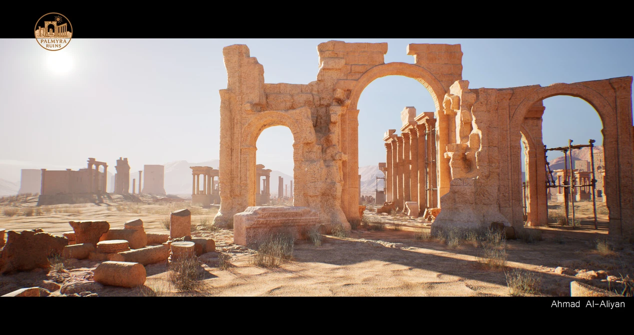Desert Ruins Palmyra by Ahmad Al-Aliyan