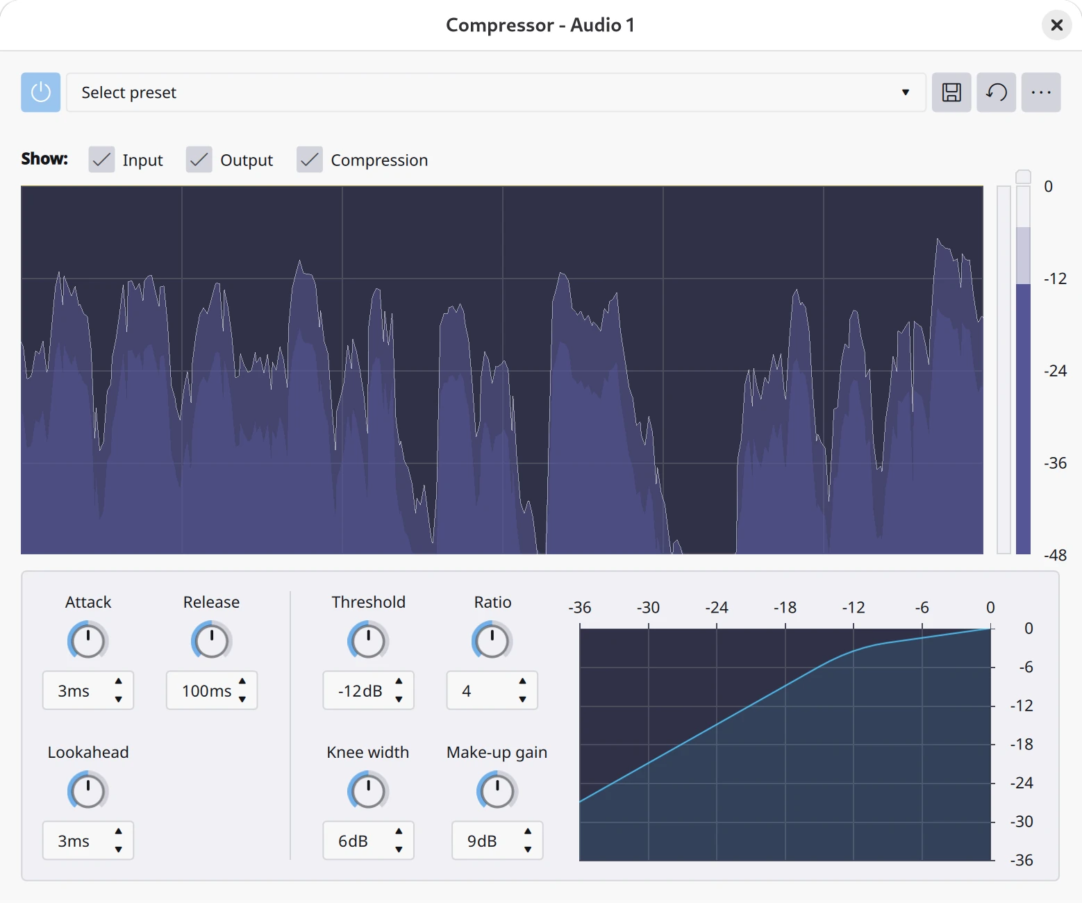 New Compressor plugin in Audacity 4