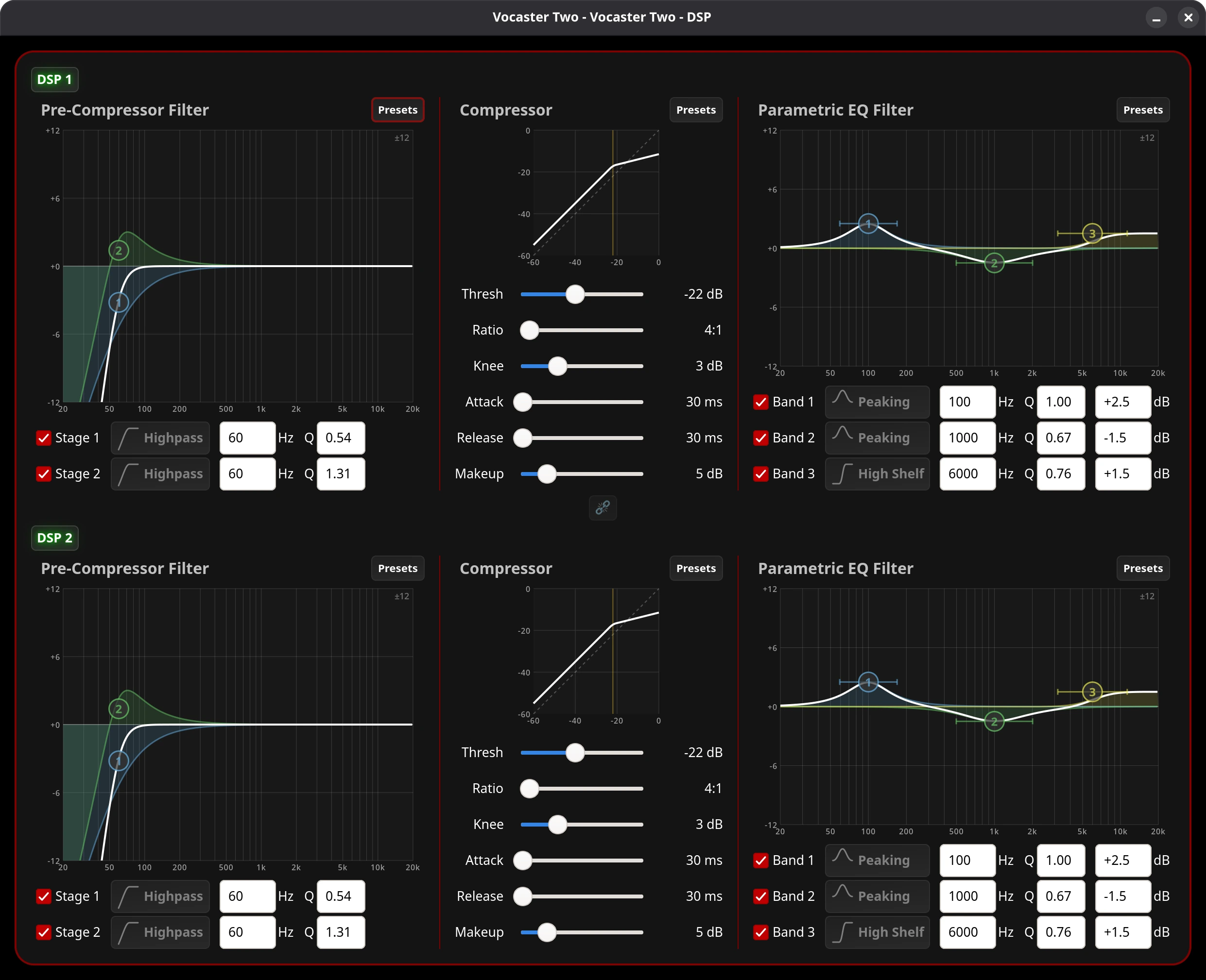 DSP controls